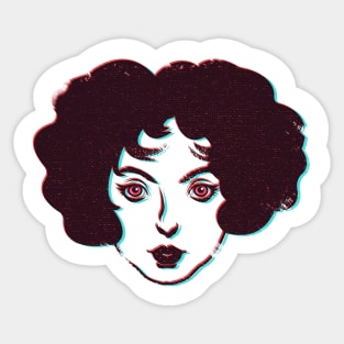 Flapper Head Pop Art Sticker